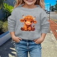 thumbnail image 2 of Couverture Portable pour Enfants, Chandails à Capuchon Doux pour Filles, Automne et Hiver, Mignon Imprimé Vache, Col Rond, Manches Longues, Chandail Décontracté Sans Capuche, 2 of 4