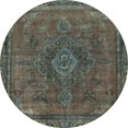 thumbnail image 1 of Ahgly Company Tapis d'Intérieur Ronds Abstraits Vert Armée, Tapis de Zone Abstraits, 4 Pieds Rond, 1 of 6