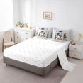 thumbnail image 3 of YST Girls Comforter Set King Size 7 Piece,Floral Cat Bedding Set With Sheet Set,Flower Butterfly Bed In A Bag With Throw Pillow Covers,Reversible Cute Animal Bed Set, 3 of 5