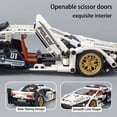 thumbnail image 2 of 443 PCS Car Building Blocks Set, 1:18 Scale Police Super Car Model with Pull-Back Motor - BLK-082, 2 of 3