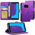 thumbnail image 1 of [PST] Samsung Galaxy S8 Case, Leather Magnetic Card Slot Wallet Folio Flip Case Cover, 1 of 6