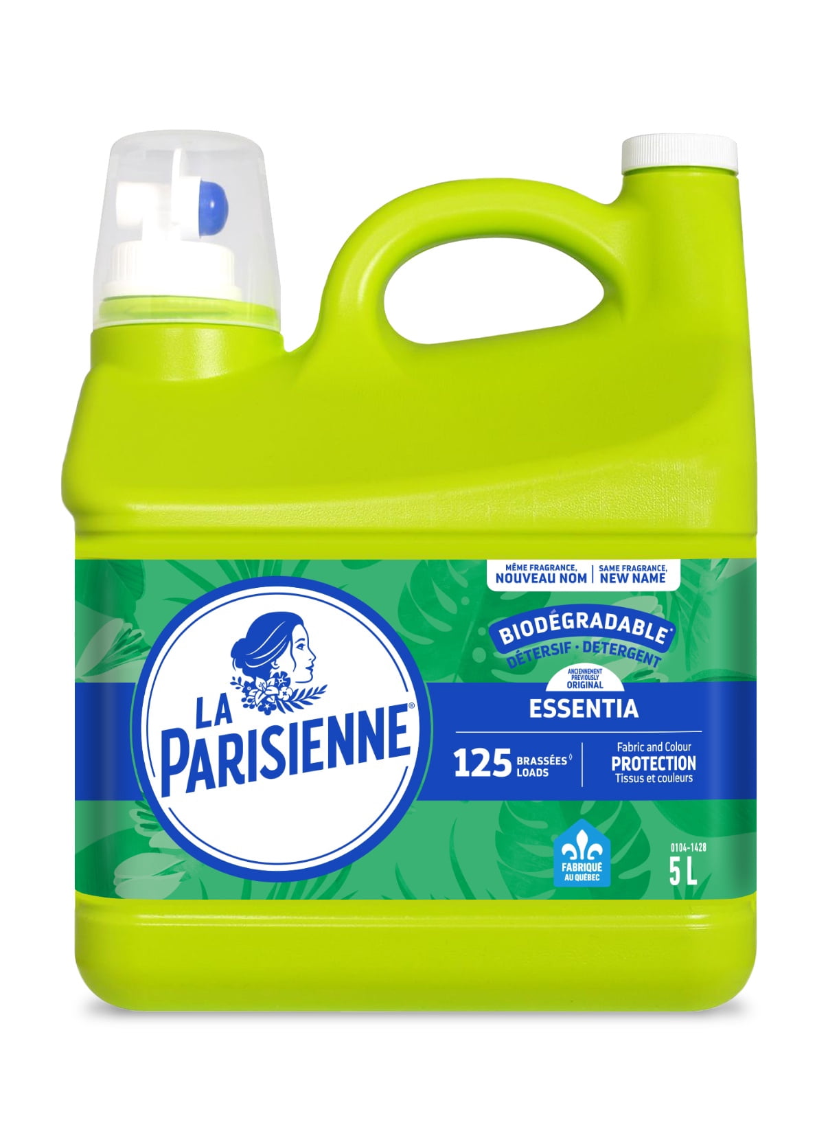 La Parisienne HE Parfum Original Détergent à Lessive Liquide, 5 Litres, 125 Brassées