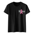 thumbnail image 4 of TINZ Cancer Shirt Women Cancer Shirts Ribbon Cancer Awareness Rainbow T Shirts Cancer Short Sleeve Tops Log Sleeve T Shirts for Women Set Shirt for Women Walking T Shirts Women, 4 of 4