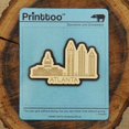 thumbnail image 3 of Printtoo Atlanta Georgia Engraved Wooden Custom Fridge Magnet Souvenir Home Decor, 3 of 5