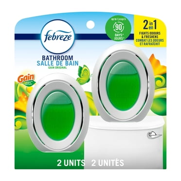 Febreze Bathroom Air Freshener, Odor-Fighting, Gain Original Scent, 2ct