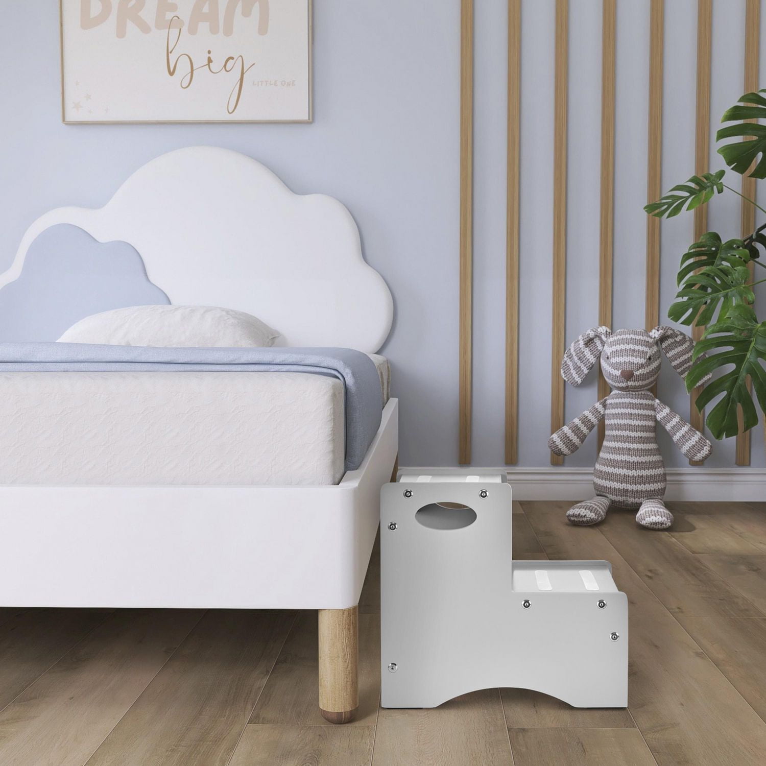 Dream On Me Little Steps Step Stool / Base antidérapante / Tabouret marchepied polyvalent pour enfants / Tabouret solide et robuste pour enfants