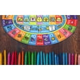 thumbnail image 2 of KC Cubs Playtime Collection ABC Alphabet, Seasons, Months and Days of The Week Educational Learning & Game Oval Area Rug Carpet for Kids and Children Bedrooms and Playroom, 2 of 5