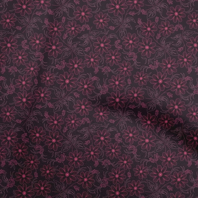 oneOone Cotton Poplin Pink Fabric Floral Sewing Craft Projects Fabric Prints By Yard 42 Inch Wide