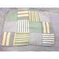 thumbnail image 5 of Cozy Line Home Fashions Vert Terre de Sienne Jaune Bleu à Carreaux Rayé Patchwork 100 % Coton, Couvre-Lit Réversible, Jeté de Lit, Courtepointe Be, 5 of 5
