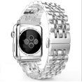 thumbnail image 1 of DAMAIE Compatible avec Apple Watch Bracelet, Bracelet de Remplacement en Métal en Acier Inoxydable Robuste, Convient pour Apple Watch3 (Ls 38mm Argent), 1 of 4
