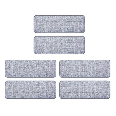 jifeng Microfibre Mop Pad Relacement Flat Mop Head Cloth Rag for Floor Cleaning 6pcs