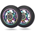 thumbnail image 3 of 4 Pcs 100mm Scooter Replacement Wheels with Bearing Stunt Scooter Pu Wheels for Rocking , Extreme , Scooters, 3 of 7