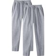 thumbnail image 1 of RXIRUCGD Men's Fashion Drawstring Elastic Waist Solid Color Casual Sweat Length Pants 2 PC, Gray, Size: 2XL, 1 of 5