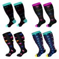 thumbnail image 1 of HLONK Plus Size Compression Socks Plus Size Compression Socks for Women and Men M-edical Extra Wide Calf Compression Nylon Socks, 1 of 7