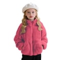 thumbnail image 2 of Kids Casual Jacket,Cute Solid Color Hoodless Stand Collar Pockets for Medium Large Children withable, 2 of 8