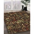 thumbnail image 3 of Ahgly Company Tapis d'Intérieur Rectangulaire Transitionnel Rouge Nuit Lavable à la Machine, 2 Pieds x 4 Pieds, 3 of 7