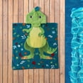 thumbnail image 4 of Serviette de Plage à Capuche Mainstays, Dinosaure, 1 Pièce, 24" x 48", 4 of 5