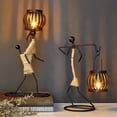 thumbnail image 4 of yeacher Vintage Iron Candle Holder with Hemp Rope, Lantern Design for Home Decor, Multiple Styles Available (Candles Not Included), 4 of 6