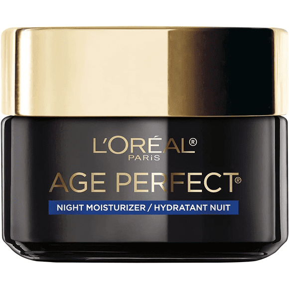 L'Oréal Paris Night Moisturizer, Age Perfect Cell Renewal, Antioxidant Recovery Complex - Reduces look of Wrinkles, For Firmer & More Radiant, 48 ml
