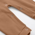 thumbnail image 5 of Yuyuzo Newborn Baby Rompers Long Sleeve Crewneck Button up Leg Unisex Infant Cotton Comfy Solid Color Jumpsuits, 5 of 5