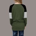 thumbnail image 4 of Posijego T-Shirts à Rayures à Manches Longues pour Filles, Hauts Tuniques à Blocs de Couleur à Col Rond pour Enfants, T-Shirts de Printemps, Taille 4-14 Ans, 4 of 6