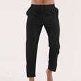 thumbnail image 2 of Styesk Men's Pants Men's Sports And Leisure Running Fast Drying Loose And Breathable Solid Color Drawstring Outdoor Fitness Pants, 2 of 9