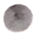 thumbnail image 4 of yuksok Coussin de Siège Rond en Peluche pour Tabouret, Housse de Tapis, Coussin de Sol Gris 33 cm, 4 of 9