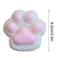 thumbnail image 3 of Pink Oversized Plush Stress Relief Toy Animal Paw Design Sensory Fidget Anxiety Reduction Hand Therapy Calming Companion Desk Accessory For All Ages, 3 of 8