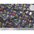 thumbnail image 2 of Soimoi polyester Crepe Fabric Dot & Mix Vegetable Print Fabric by the Yard 52 Inch Wide, 2 of 3
