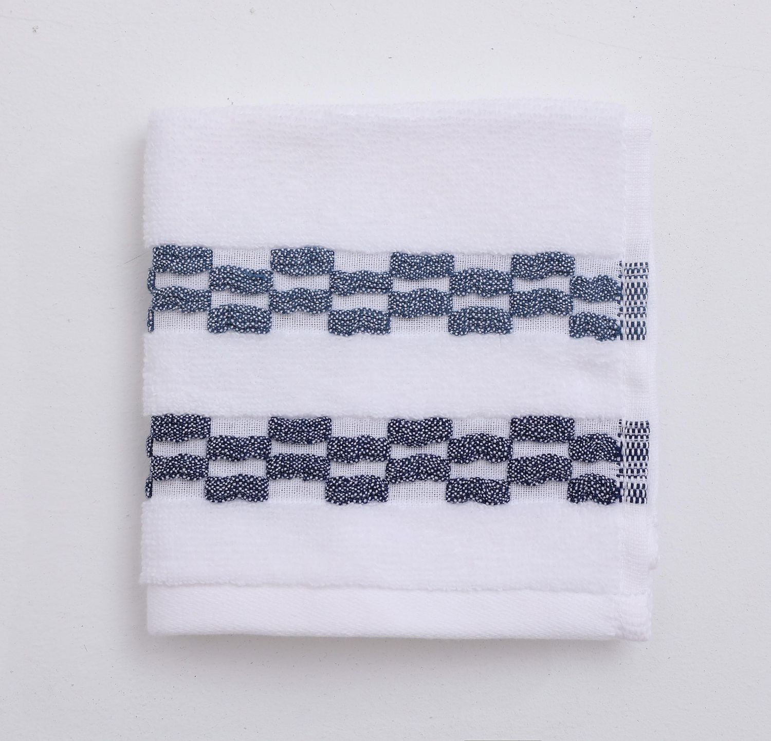 Ensemble de serviettes de luxe Chaps – paquet de 4, bleu marine, 12 po x 12 po