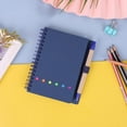 thumbnail image 1 of A5 Spiral Bound Notebook with 8mm Grid Pages and Kraft Paper Cover, Includes Stickers, Index Tabs and Pen for Organized Note Taking, 1 of 8