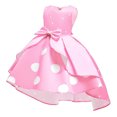 thumbnail image 2 of Liquidation d'Économies d'Hiver! PEZHADA Robe d'Hiver pour Fillette pour Tout-Petit, Style Explosion Vêtements pour Enfants Robe pour Fille à Pois Rétro Robe de Princesse pour Enfants Robe de Performance de Noël Rose 9-10 Ans, 2 of 6