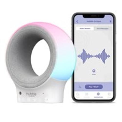 Hubble Eclipse Monitor - Smart Soother and Wi-Fi Audio Monitor with Multi-Color Night Light, Preloaded Lullabies, Soothing Sounds, Bedtime Stories - Bluetooth Speaker - Smart Sleep Trainer - Compatibl