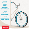 thumbnail image 2 of Huffy 26” Good Vibrations Cruiser Bike, Fits Riders 60”+, White, Adult, Womens, 2 of 12