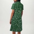 thumbnail image 4 of Ovzne Robes d'Été pour Femmes 2025 Robe pour Femme Mode Femmes Imprimé à Pois Col en V Manches Courtes Robe Ample et Confortable Robe de Printemps Manches Courtes Imprimée Liquidation, 4 of 6