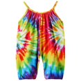thumbnail image 2 of Toddle Sleeveless Jumpsuit with Tie-dye Pattern Printing Elastic Closure Clothing, 2 of 3