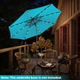 thumbnail image 4 of Costway Parasol Solaire de Patio 10 Pieds à DEL, Marché, Acier Inclinable avec Manivelle, Extérieur, Turquoise, 4 of 10