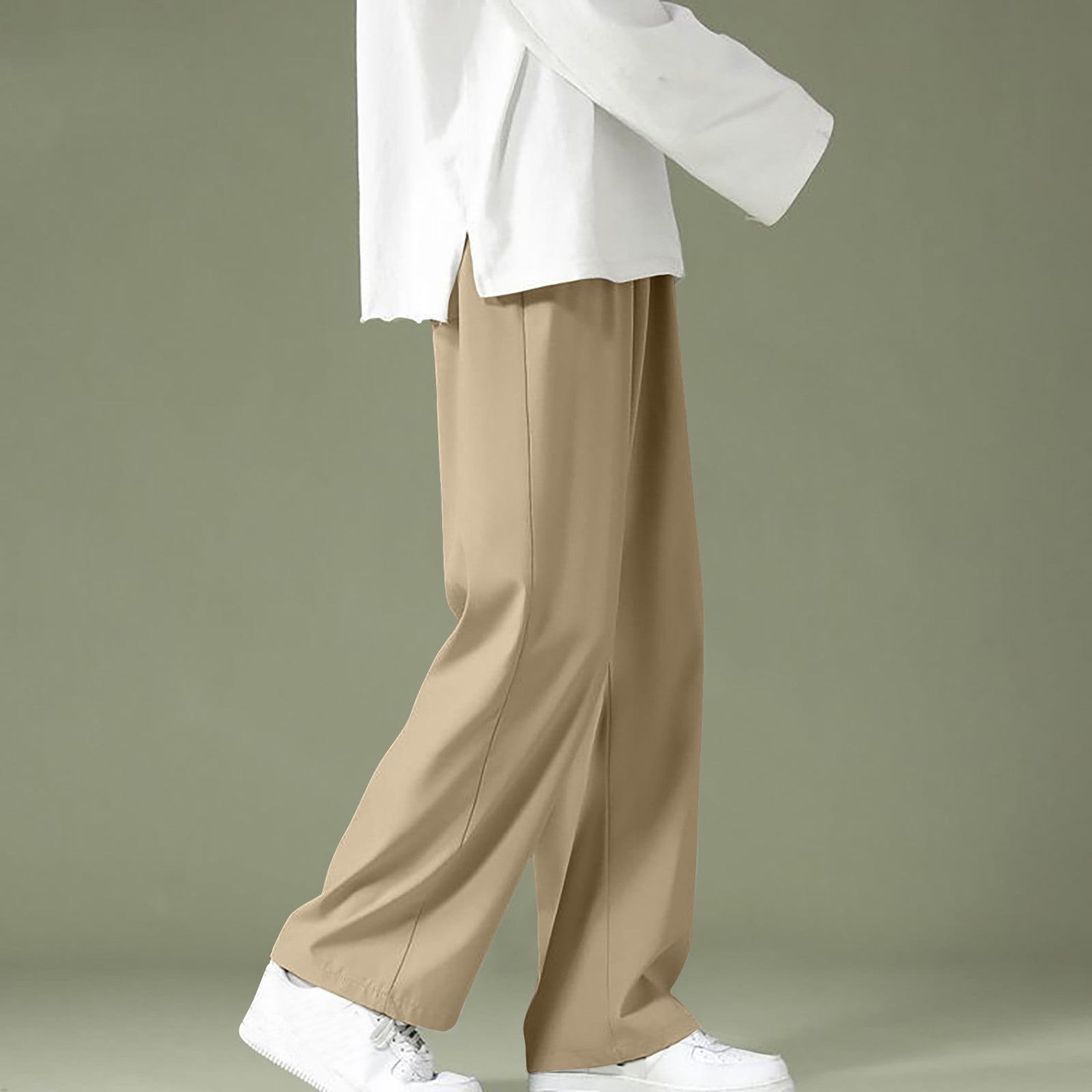 Pantalon Homme Mode Homme Été Ajusté Décontracté Uni Classique Pantalon Long
