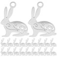 thumbnail image 1 of 20pcs Charmes de Lapin de Pâques en Acier Inoxydable Bijoux Faisant des Pendentifs de Lapin, 1 of 8