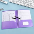 thumbnail image 4 of JJBNSH Durable Heavy Duty File Folders with Business Card Plastic Folders With Pockets Heavy Duty Pocket Folders Letter Size File Folders For Documents Office School, 4 of 6