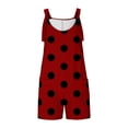 thumbnail image 4 of Penkiiy Combinaison Décontractée Sans Manches pour Femme, Polyester, Rouge, 2TG, 4 of 6