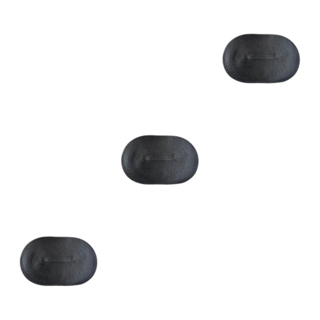 kurtrusly Table Kitchen Place Mat Apposite For Dining Table Wide Application Place Mat For Dining Table Easy To Clean black 3Set