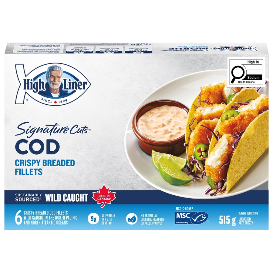 Cod Fis Walmart High Liner Signature Crispy Breaded Cod Fillets, 515 g - Walmart.ca