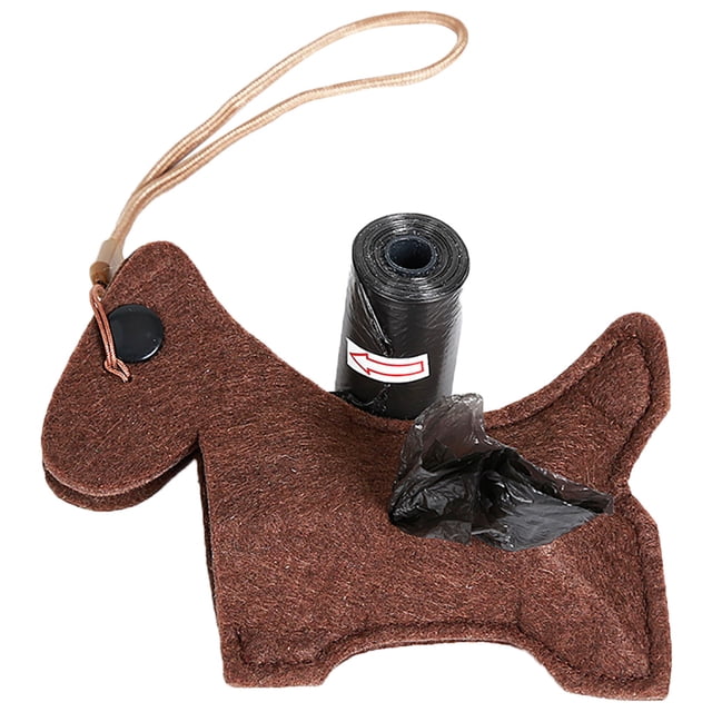 Dog Poop Bag Holder Portable Cute Cartoon Pet Poop Bag Dispenser with Waste Bags