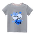thumbnail image 1 of RKSTN Hauts de la Saint-Valentin pour Tout-Petits Garçons Filles 2024 Mode Mignon Couleur Unie Col Rond Hauts Imprimé Cœur Manches Courtes, 1 of 4