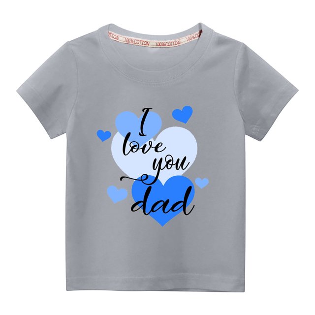 RKSTN Hauts de la Saint-Valentin pour Tout-Petits Garçons Filles 2024 Mode Mignon Couleur Unie Col Rond Hauts Imprimé Cœur Manches Courtes
