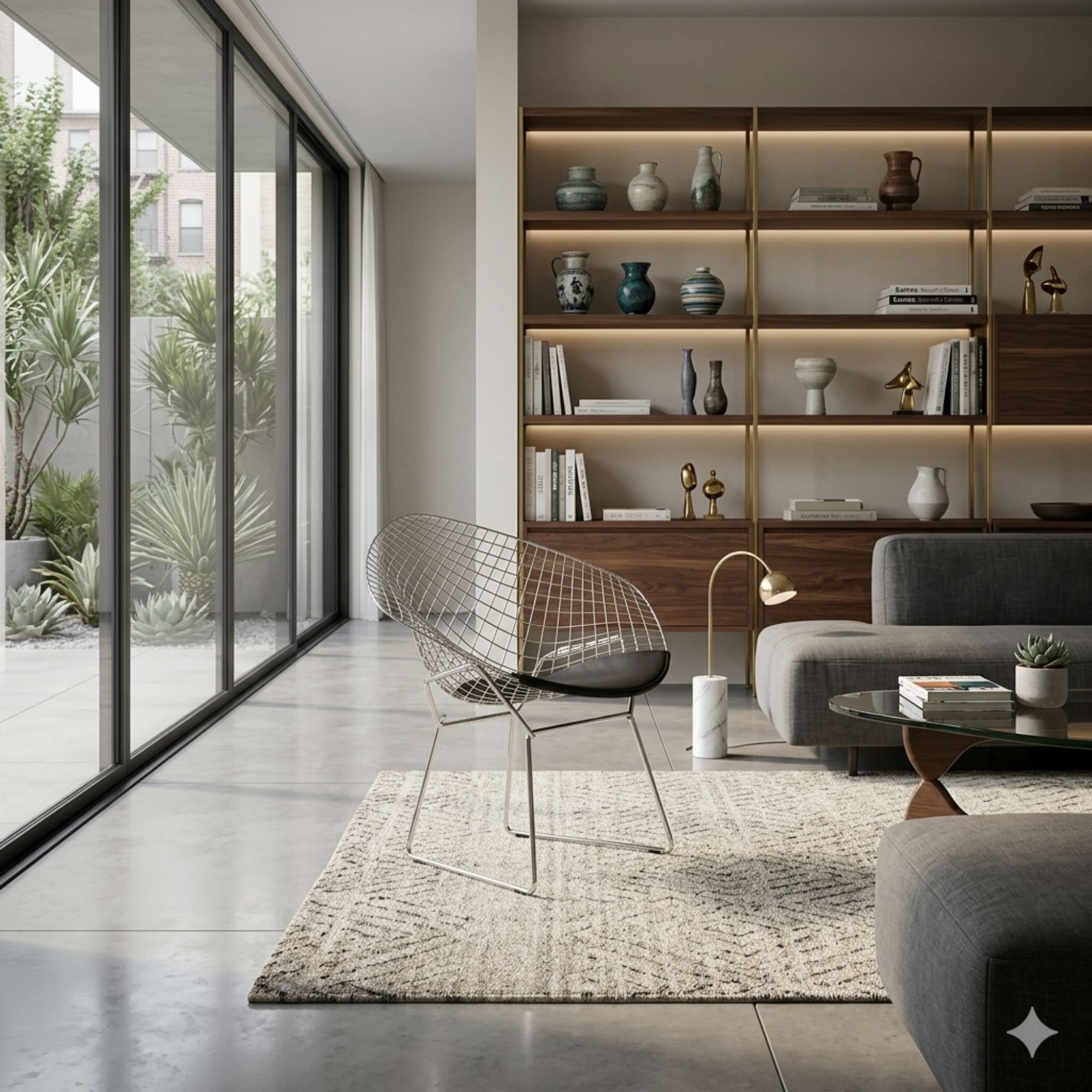 Plata Import Chrome/Black Diamond Chaise Bertoia