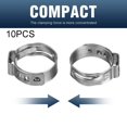 thumbnail image 2 of 10 Pcs PEX Stainless Steel Clamp Ring Crimp Fittings Single Ear Clamp Hose Clamps, 2 of 6