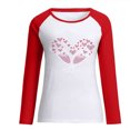 thumbnail image 4 of RKSTN Chandail en Molleton de la Saint-Valentin pour Femmes Mode Imprimé Lettre et Cœur Chandail en Molleton Manches Longues Col Rond Tops, 4 of 4