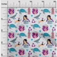 thumbnail image 2 of oneOone Georgette Viscose Purple Fabric Earth Sewing Craft Projects Fabric Prints By Yard 42 Inch Wide, 2 of 4